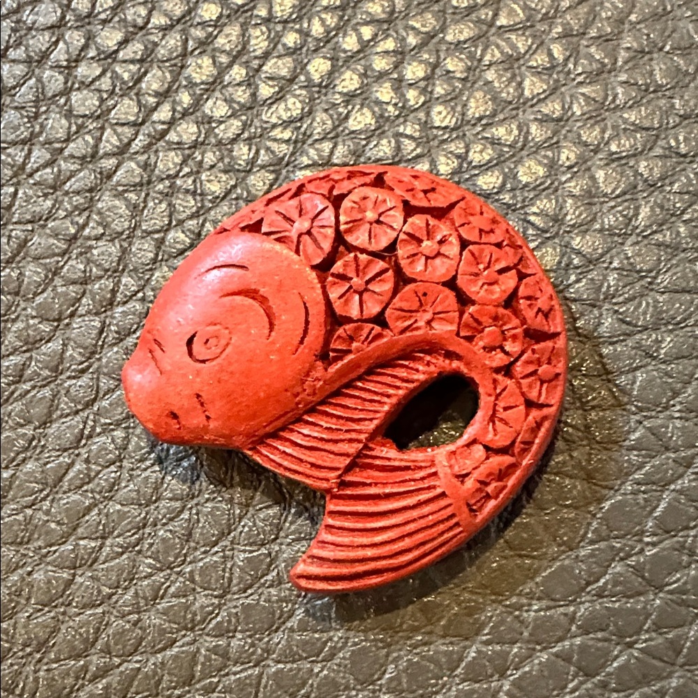 Rare Bundle of Vintage Cinnabar Fish Bead
